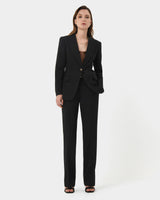Hunter Single Breasted Blazer in black — full-length view