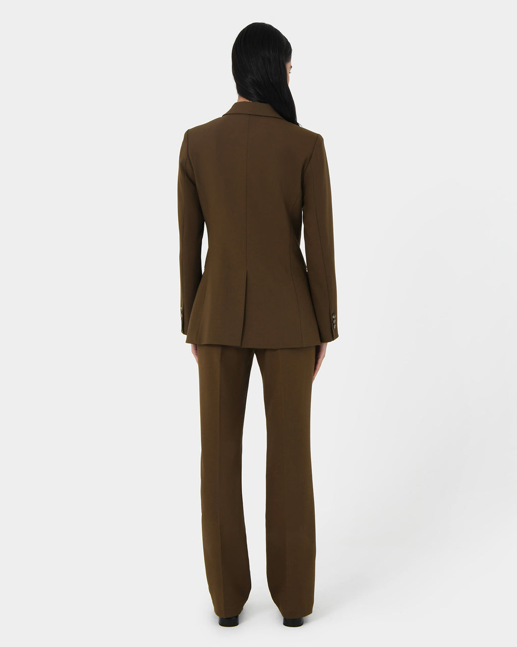 Hunter Single Breasted Blazer in gold khaki — back view