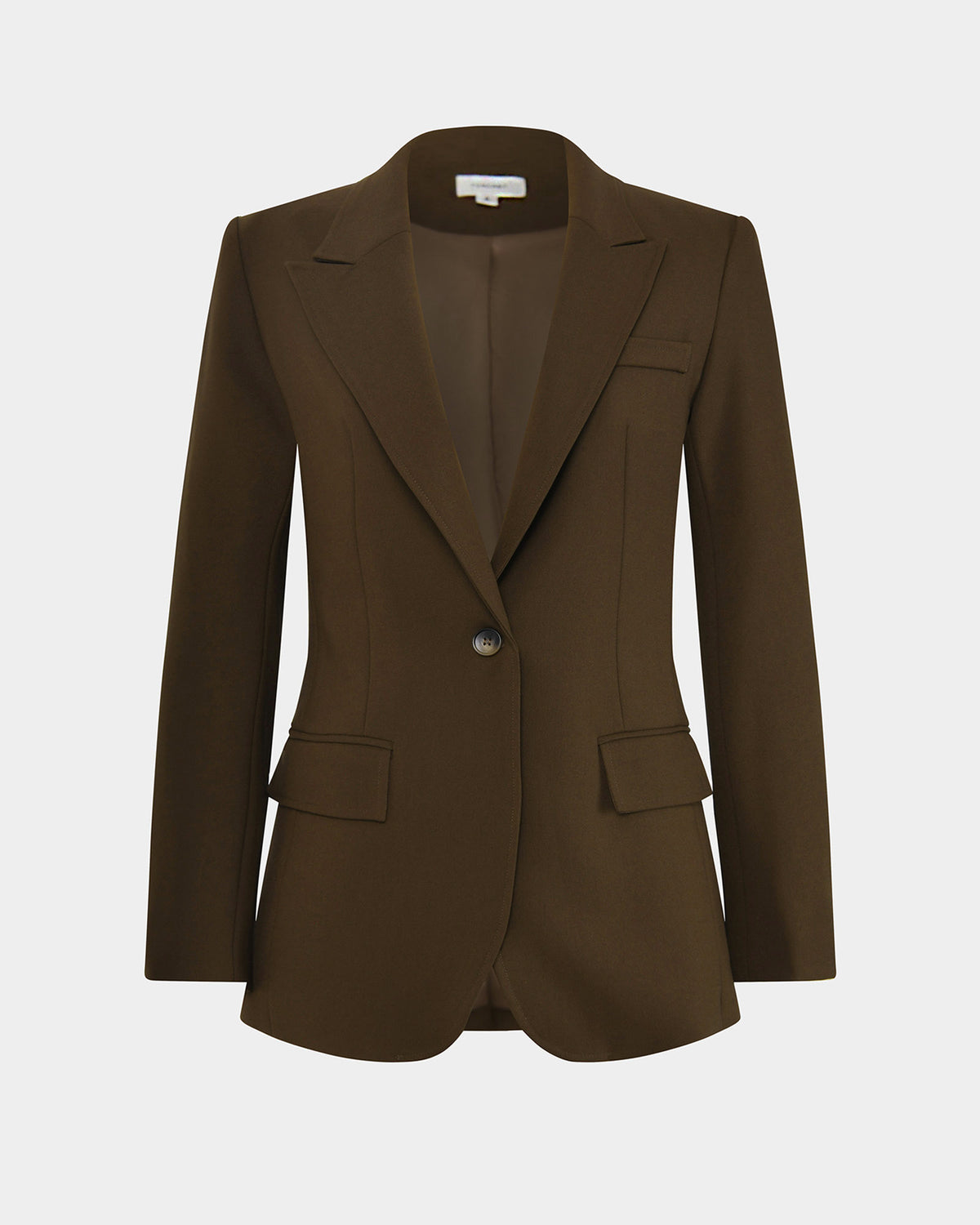 Hunter Single Breasted Blazer in gold khaki — product-only view