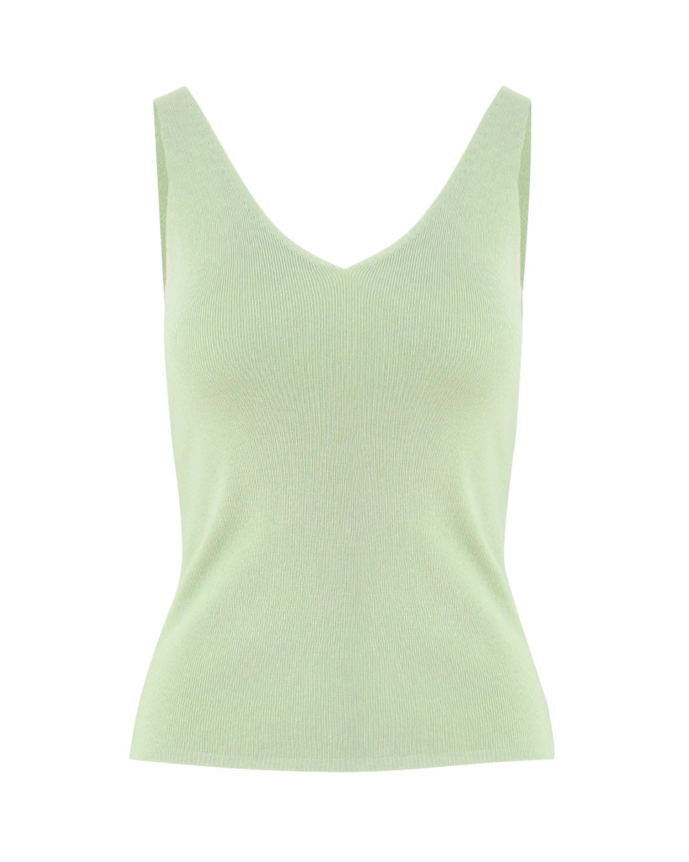 Shiloh V-Neck Top in pastel green — product-only view