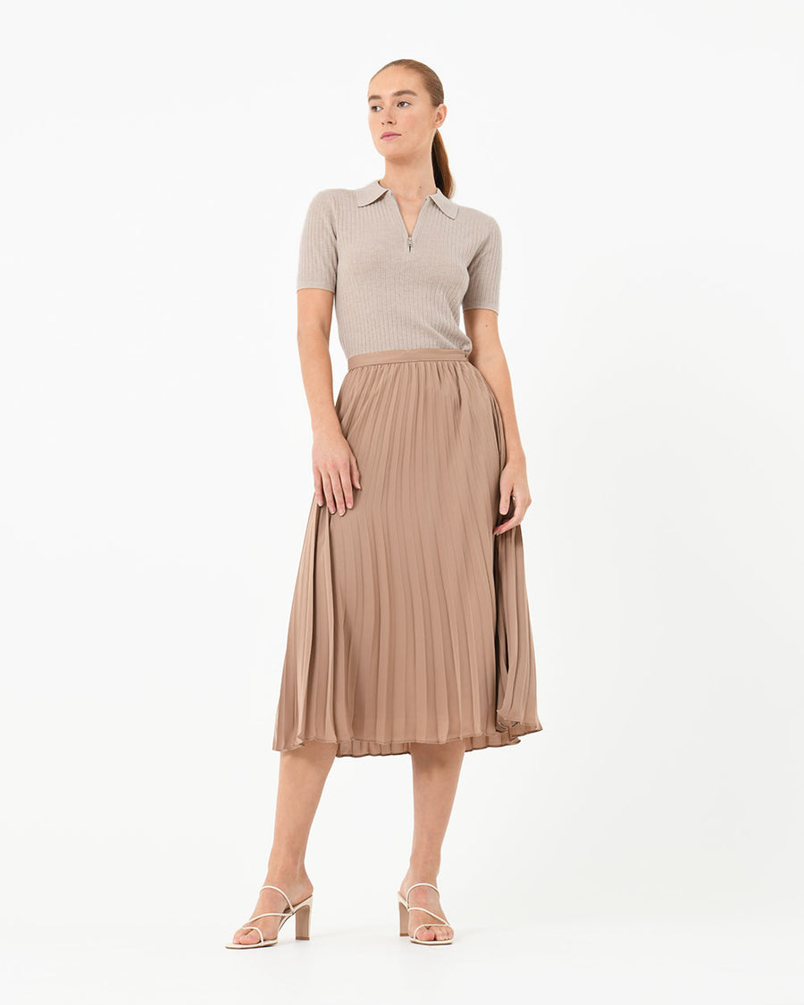 Brissa Zip Collared Knit