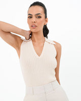 Eilish V-Neck Collared Knit