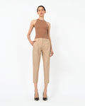 Sylvie Tapered Pants in pink salt — full-length view