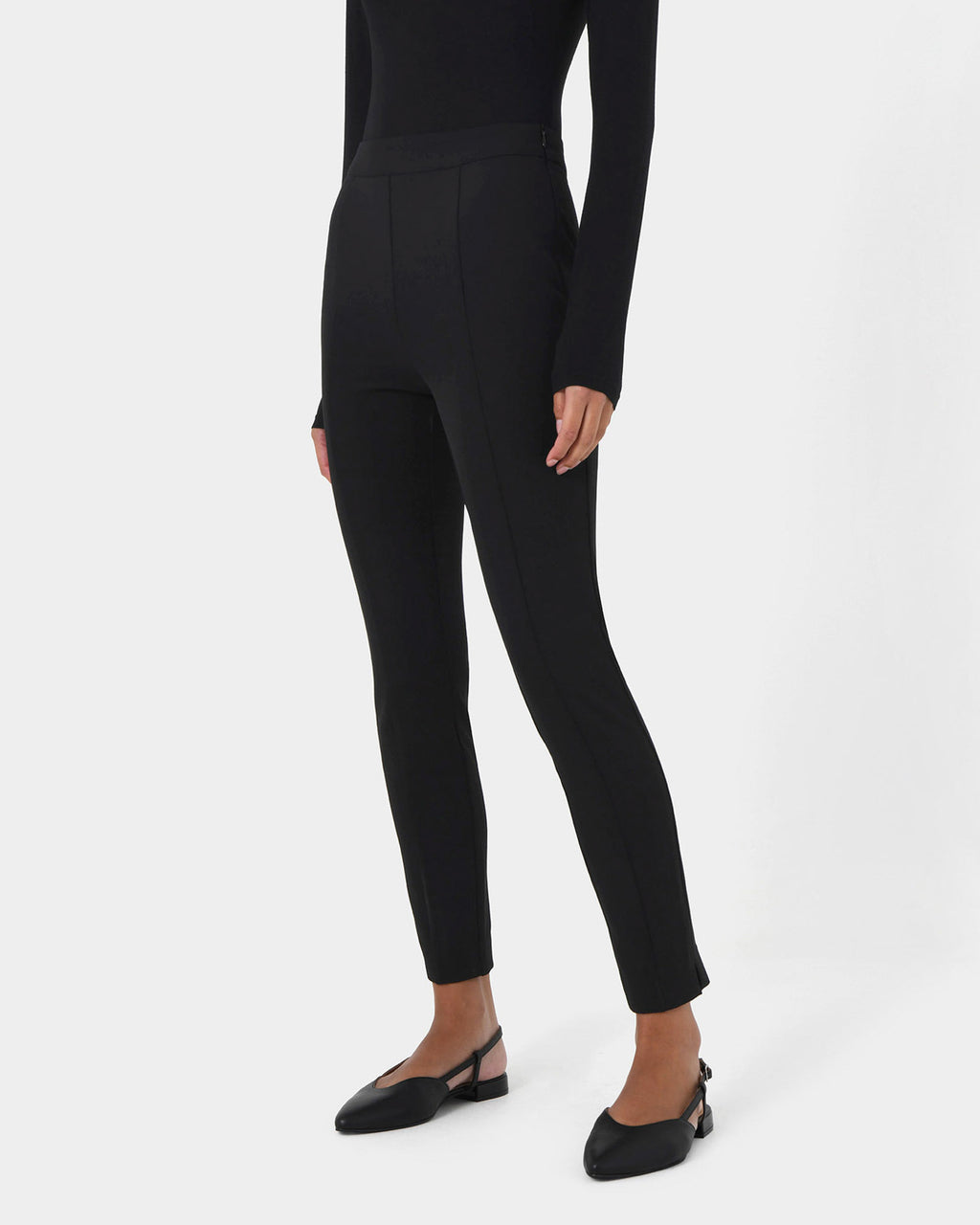 Rufio High-Waisted Skinny Pants in black — close-up view