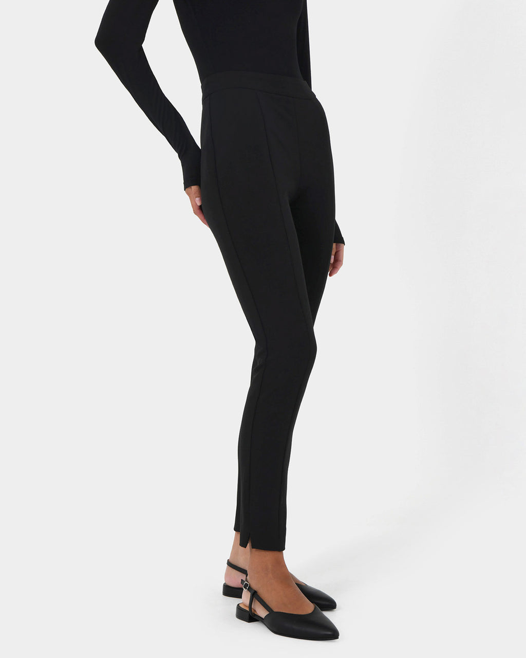 Rufio High-Waisted Skinny Pants in black — side view