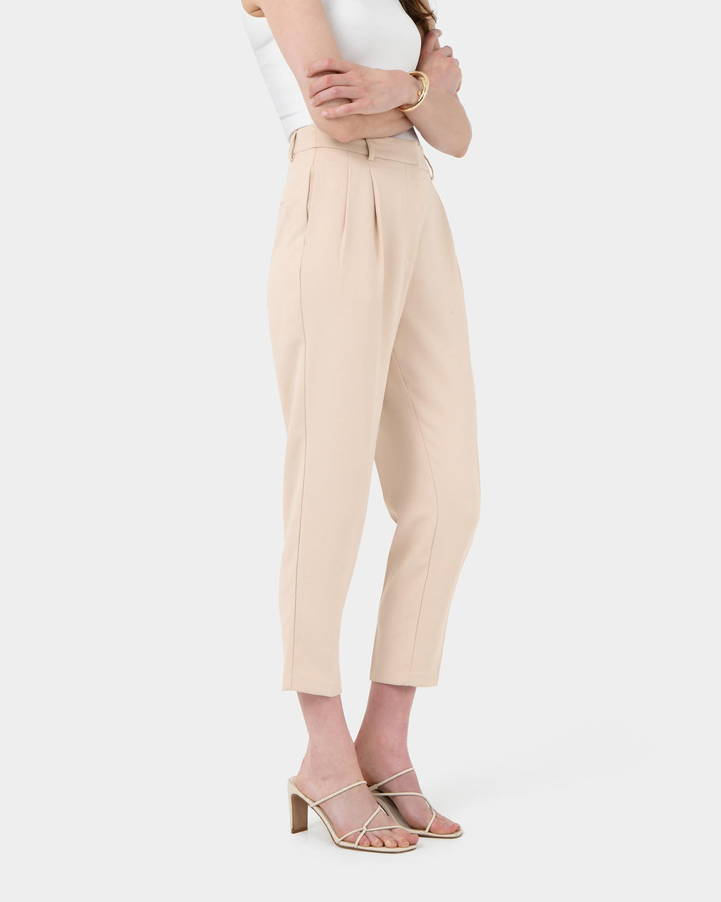Carter 2 Slim Pants in ecru — side view 2