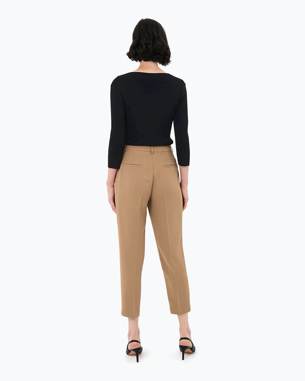 Carter 2 Slim Pants in tan — back view