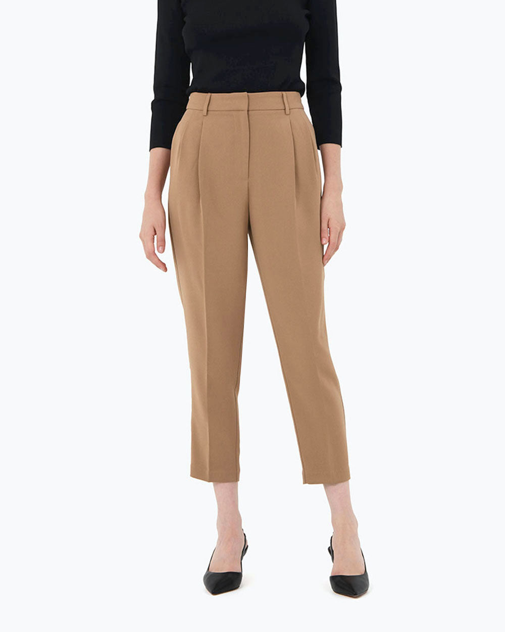 Carter 2 Slim Pants in tan — close-up view