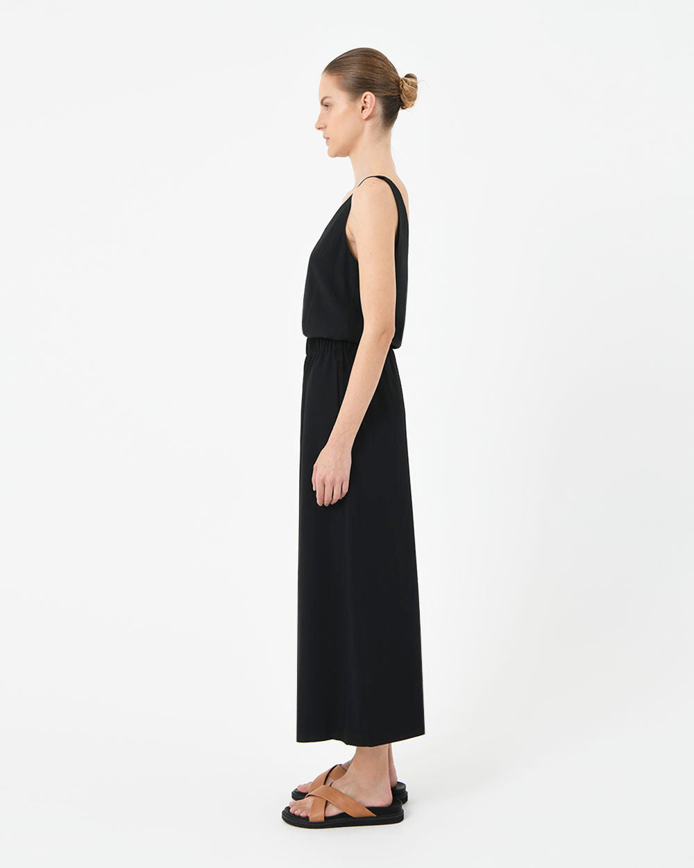 Dixie Cropped Palazzo Pants in black — side view