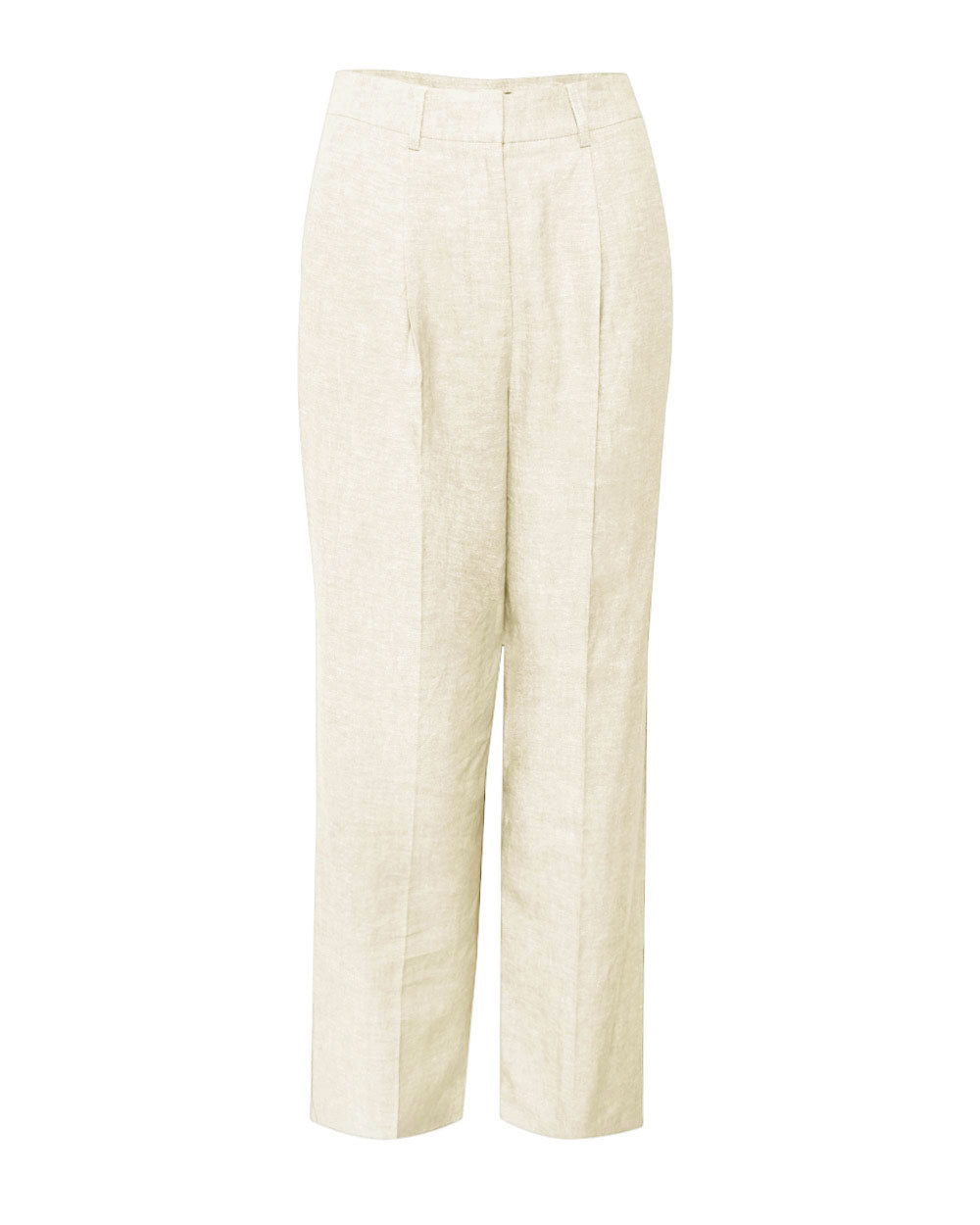 Lilit Linen Chambray Pant in butter — product-only view