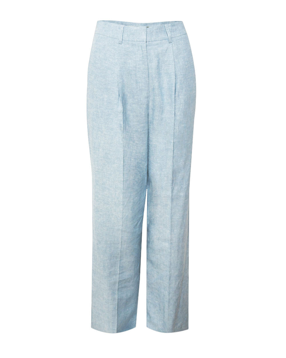 Lilit Linen Chambray Pant in chambray blue — product-only view