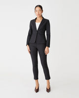 Safira High-Waist Trousers in black — full-length view