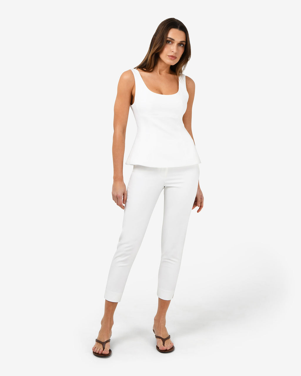 Josie 2 Cropped Pants in ivory — view 3