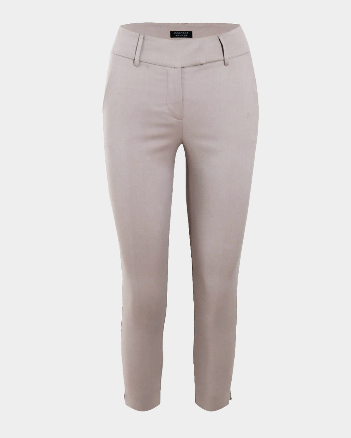 Josie 2 Cropped Notch Pants in light grey — product-only view