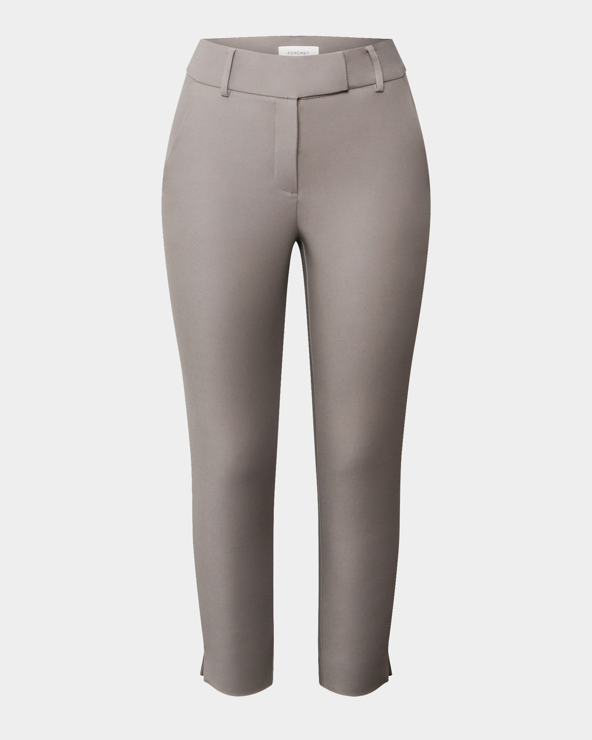 Josie 2 Cropped Notch Pants in stone — product-only view