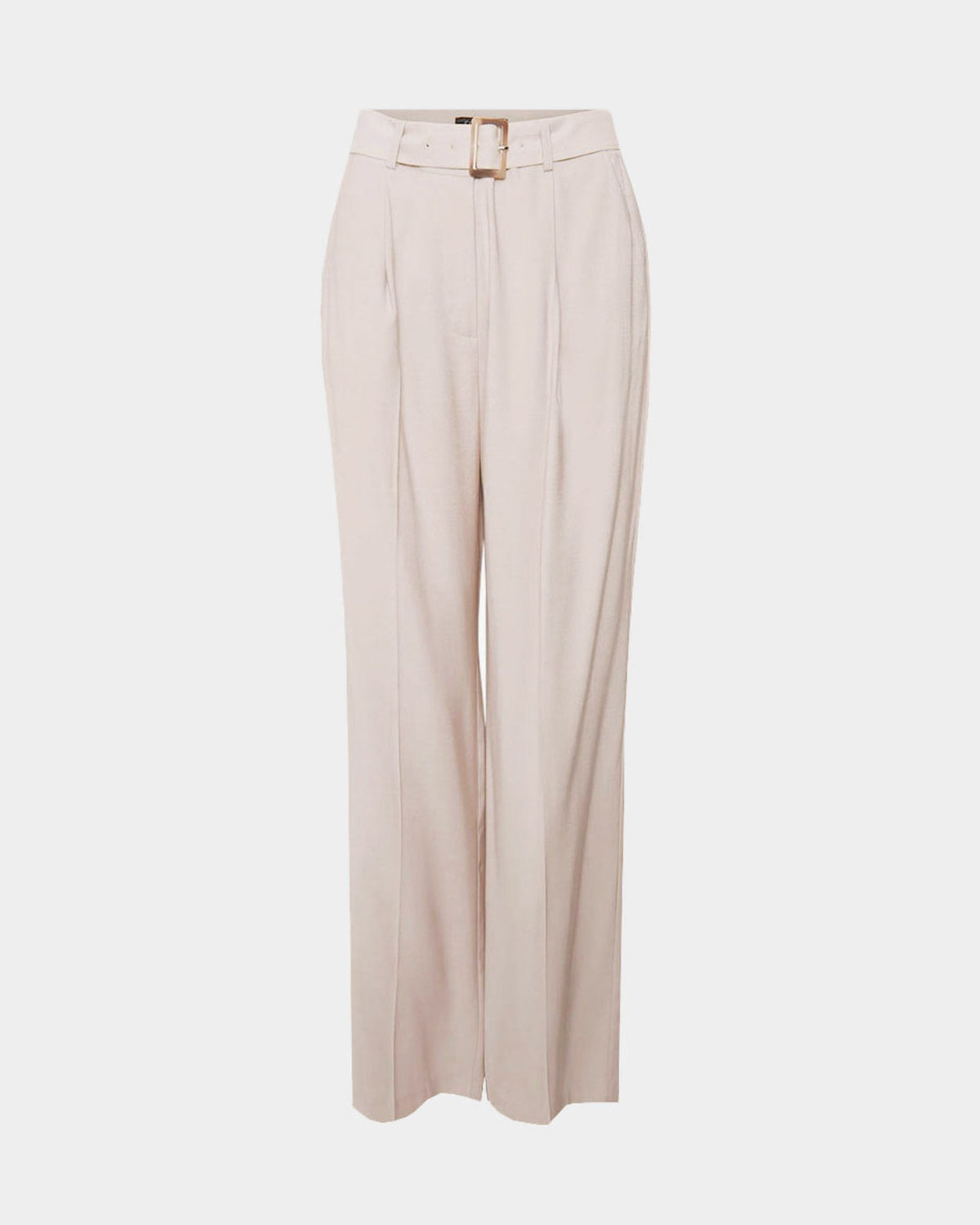 Anali Belted Wide Leg Trousers in beige — product-only view
