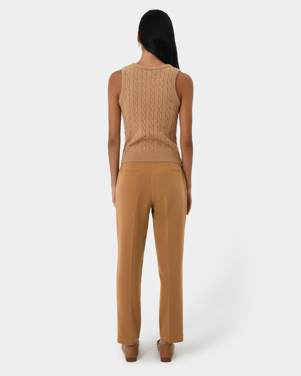 Finnley Slim Trousers in tan — back view