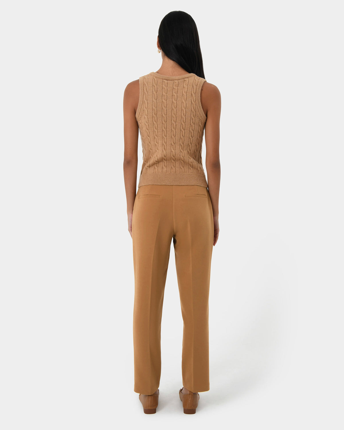 Finnley Slim Trousers in tan — back view