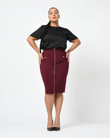 Eryn Front Zip Pencil Skirt