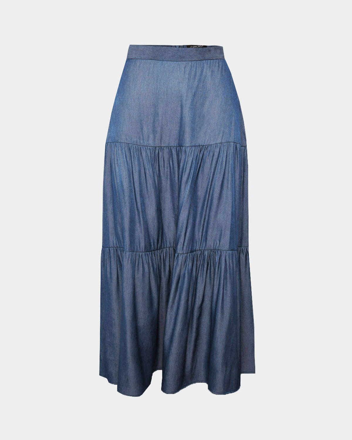 Ayleen Chambray Tiered Skirt