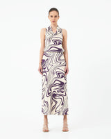 Gaia Printed Satin Skirt