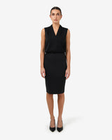Safira Pencil Skirt in black — full-length view