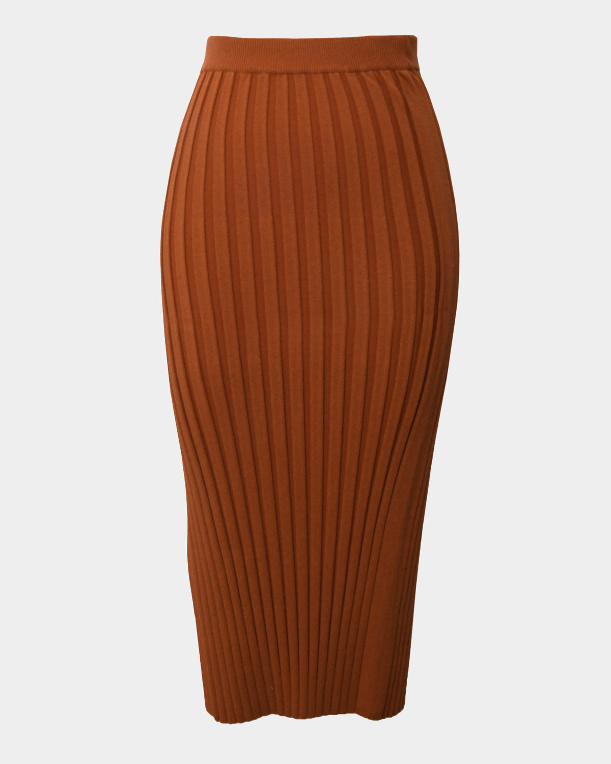 Manhattan Knit Skirt in rust — product-only view