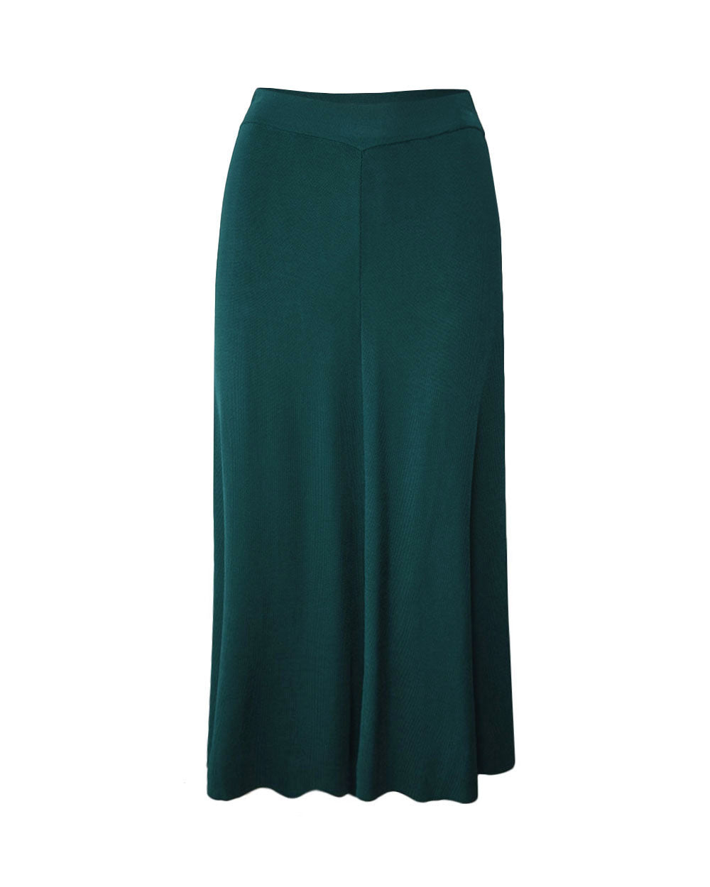 Annette A-Line Knit Skirt in teal — product-only view