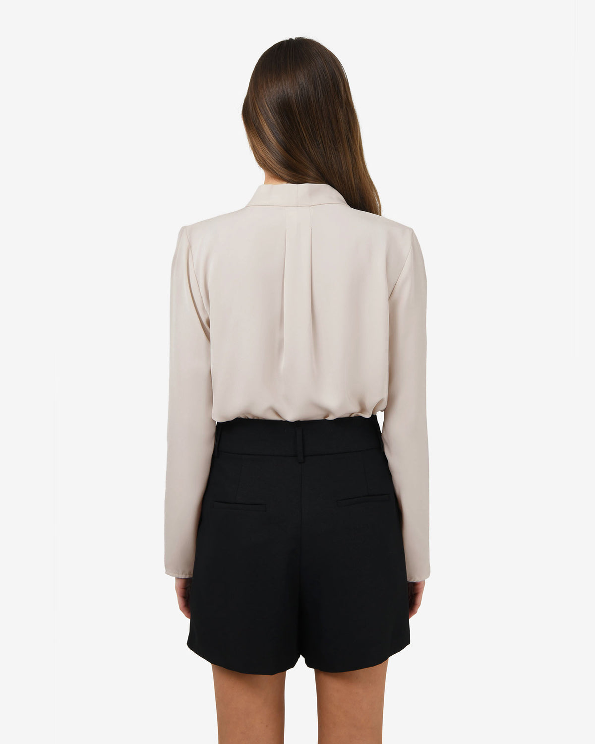 Lilian 2 Long Sleeve Blouse in ecru — back view