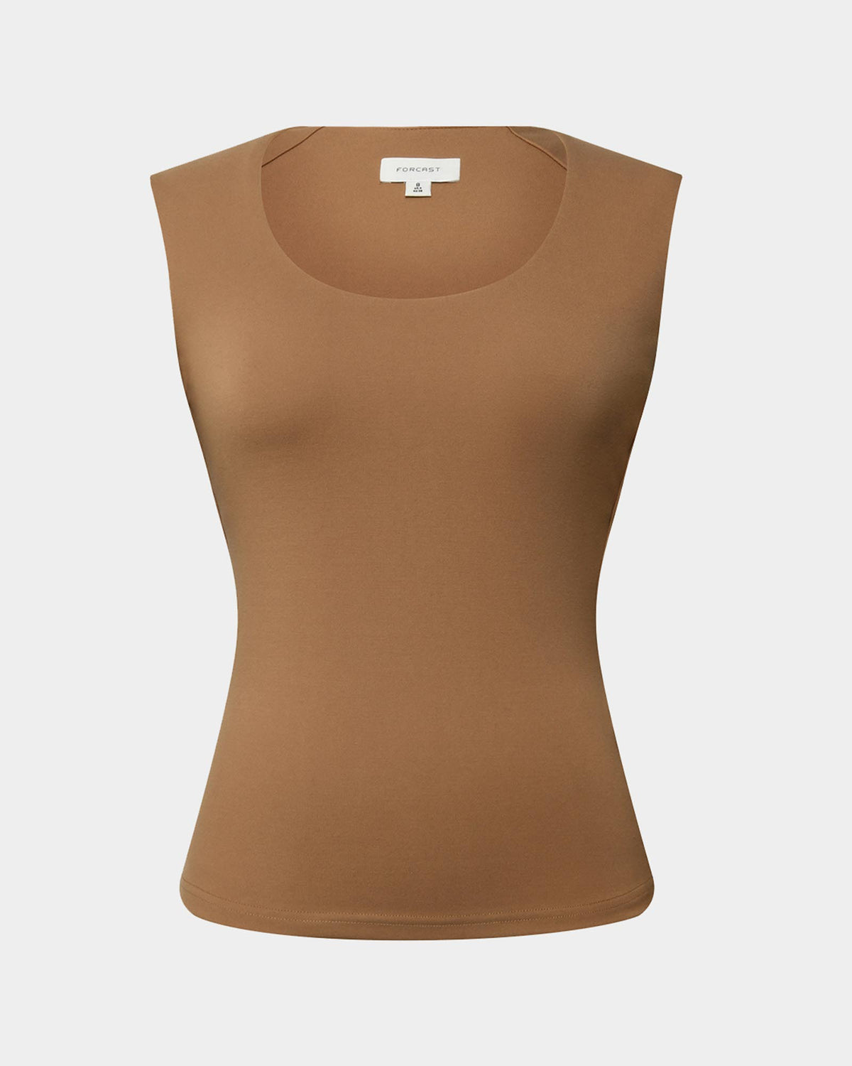 Soho Scoop Neck Top in camel — product-only view