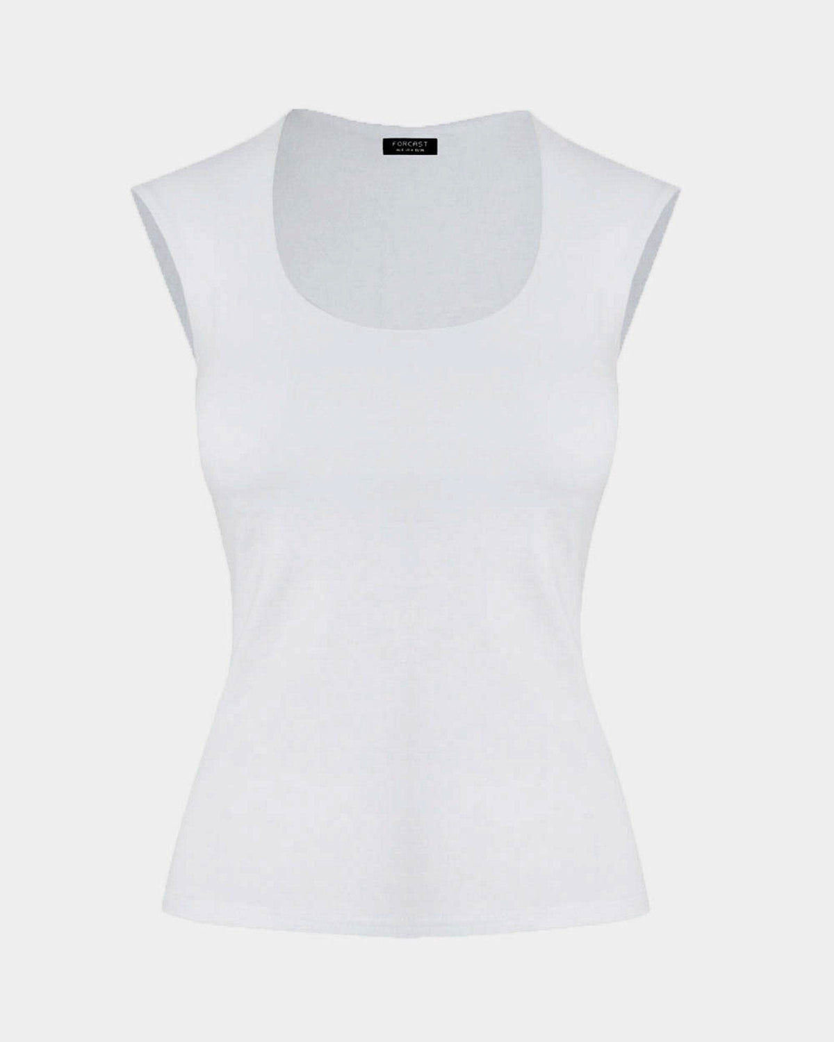 Soho Scoop Neck Top in ivory — product-only view