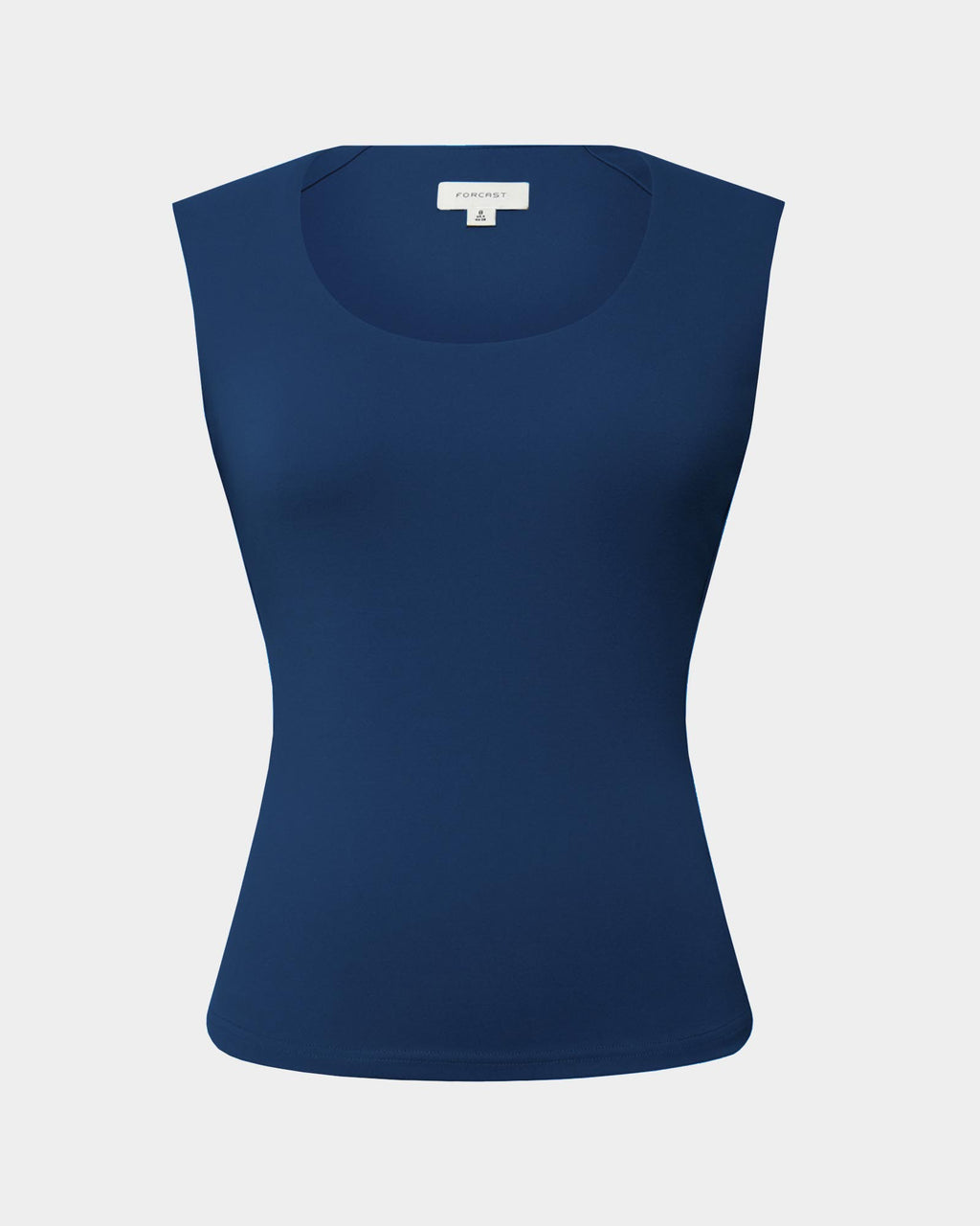 Soho Scoop Neck Top in navy — product-only view