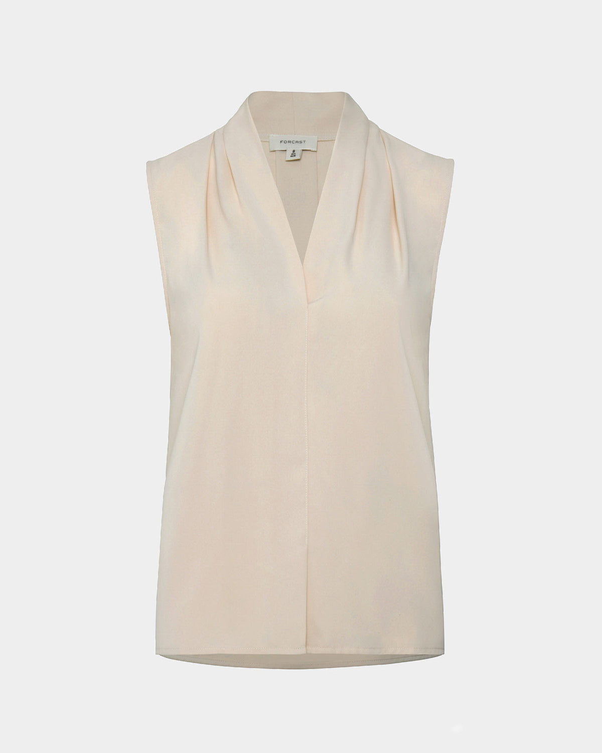Alivia 2 V-Neck Top in white sand — product-only view