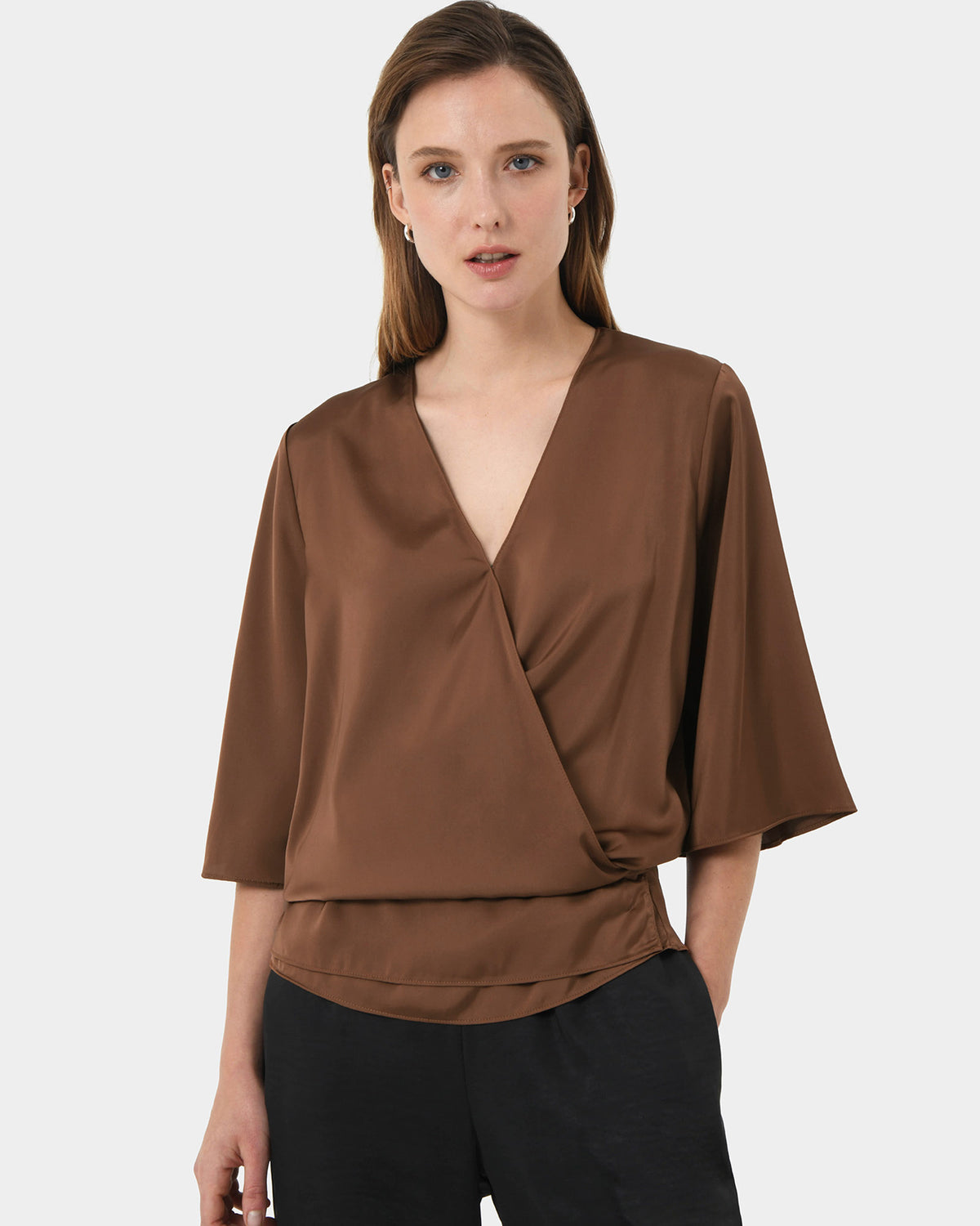 Aviya V-Neck Wrap Blouse
