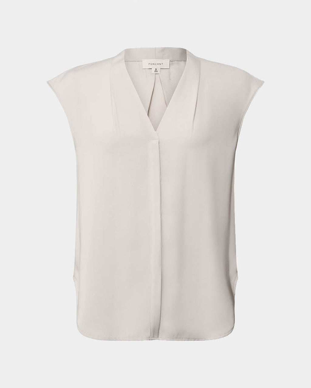 Adelaide V-Neck Cap Sleeve Top in ecru — product-only view