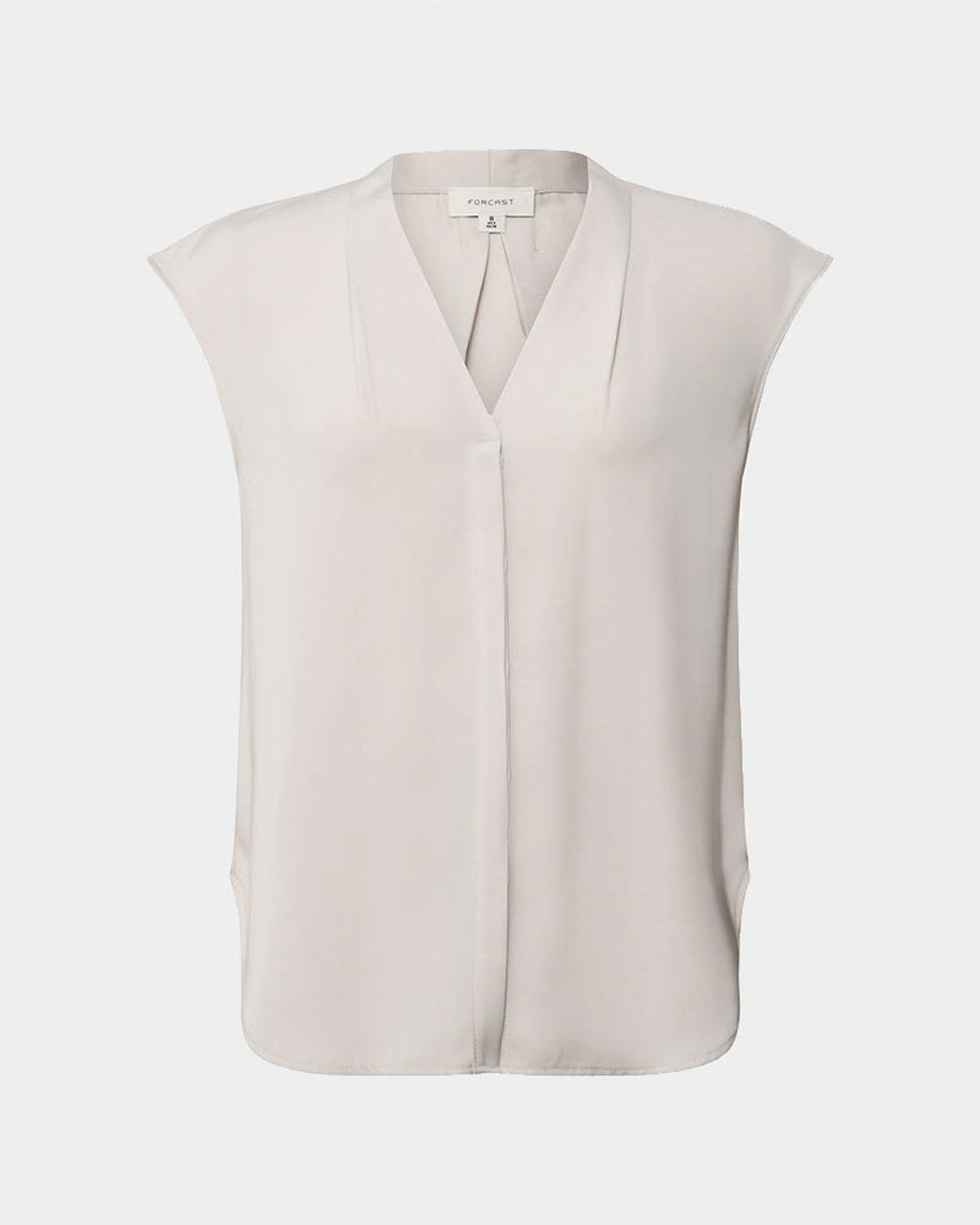 Adelaide V-Neck Cap Sleeve Top in ecru — product-only view