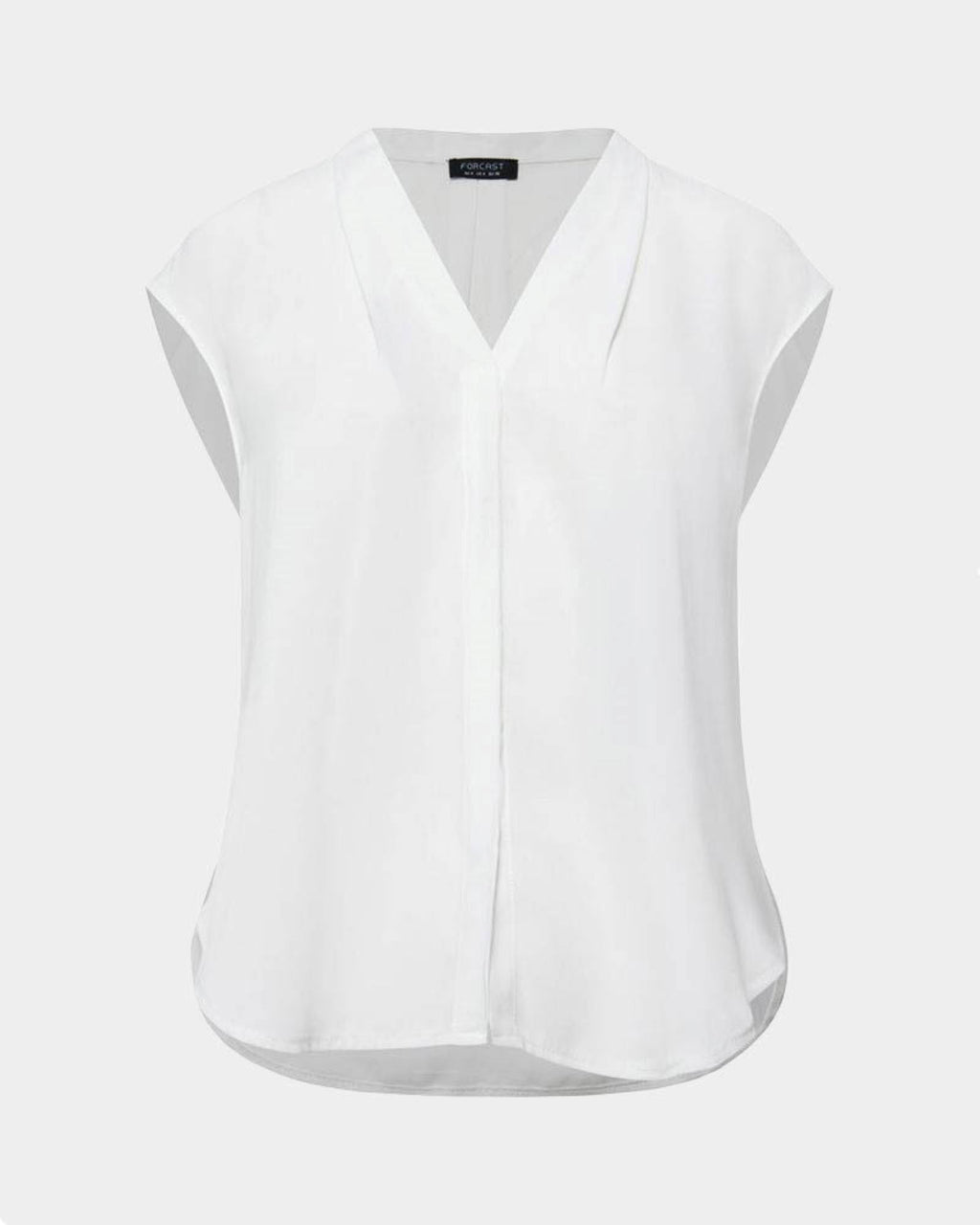 Adelaide V-Neck Cap Sleeve Top in ivory — product-only view