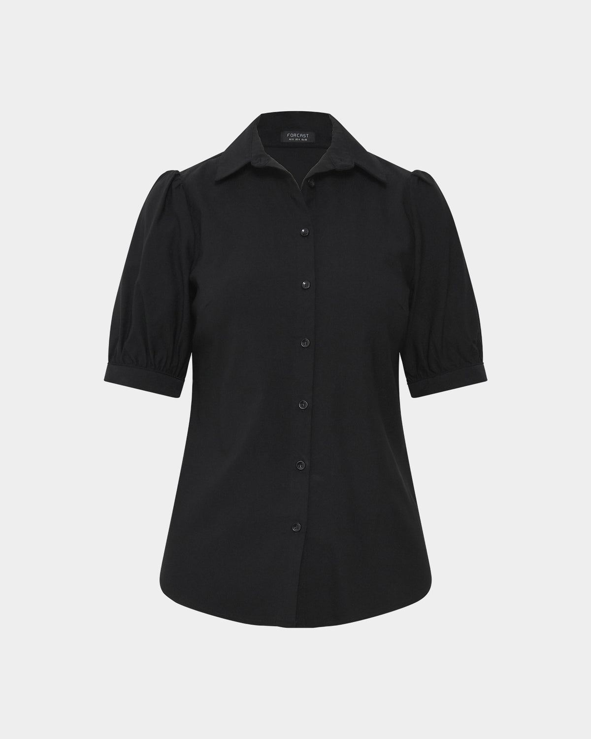 Morgan Short Sleeve Blouse in black — product-only view