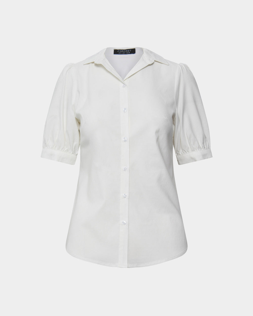 Morgan Short Sleeve Blouse in ivory — product-only view