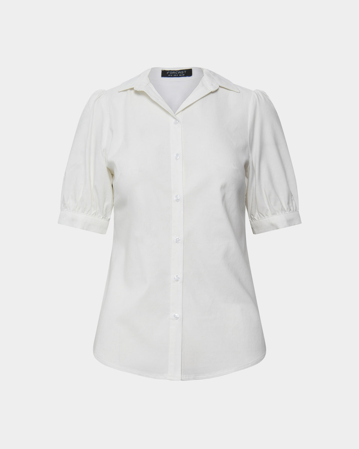 Morgan Short Sleeve Blouse in ivory — product-only view