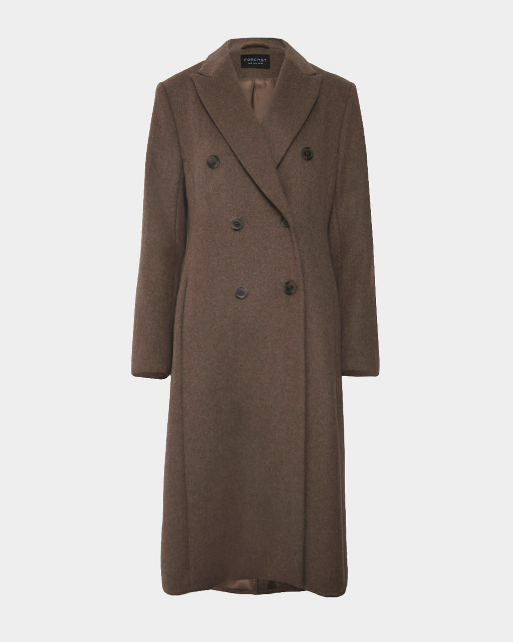 Marjorie Double Breasted Coat in taupe — product-only view