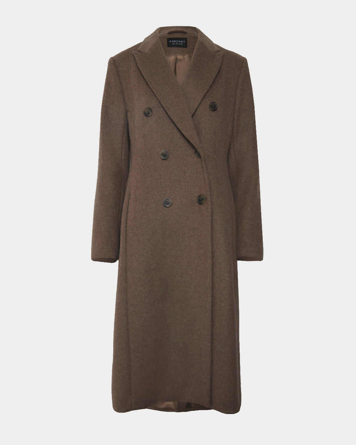 Marjorie Double Breasted Coat in taupe — product-only view