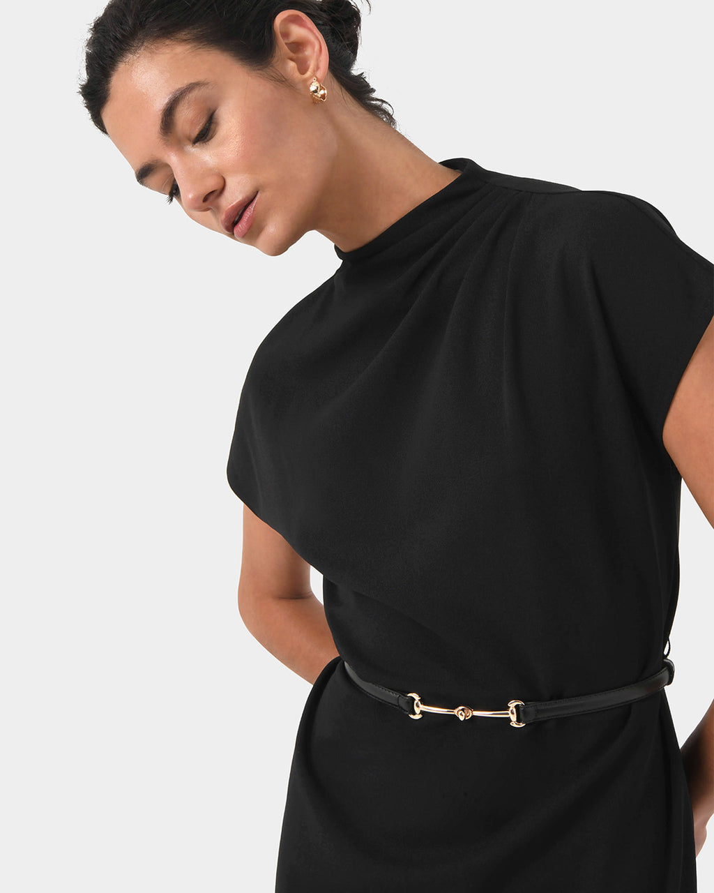 Michele Jersey Midi Dress in black — view 5