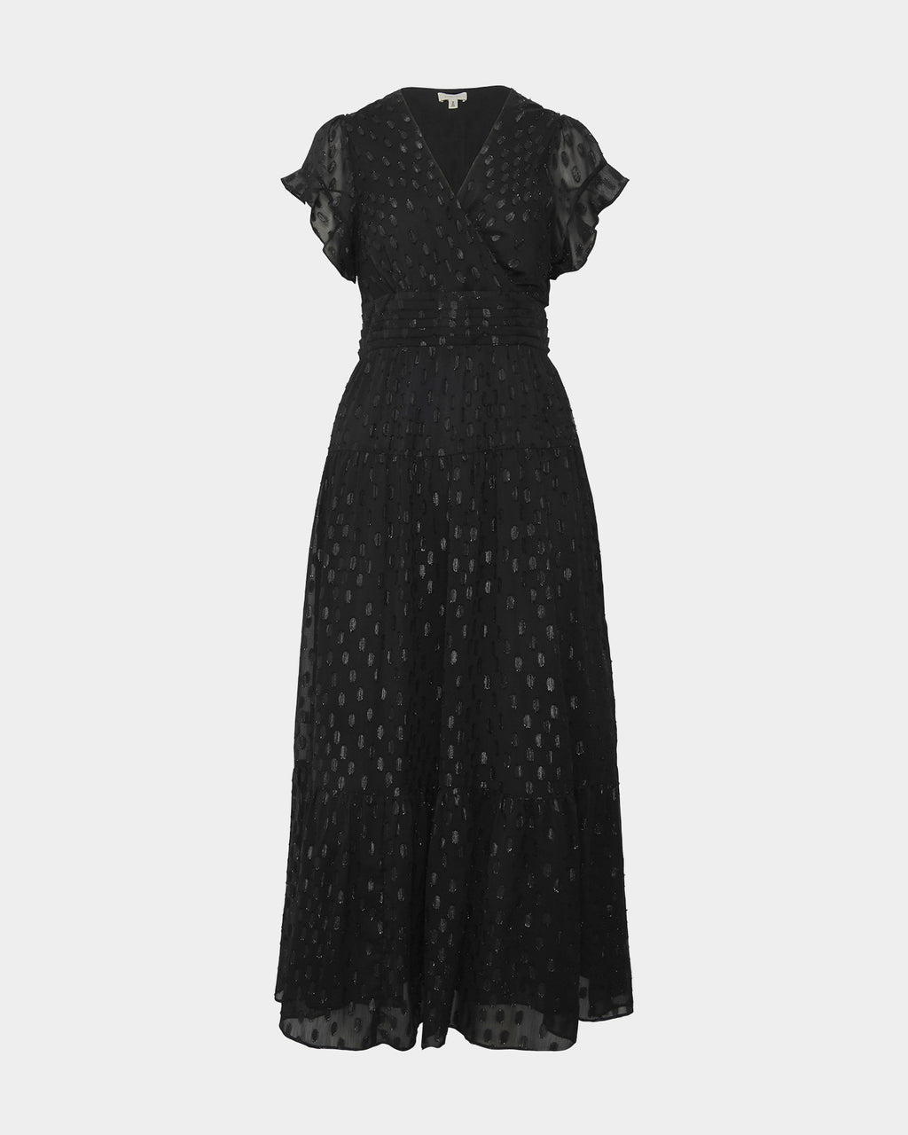 Minda Glitter Maxi Dress in black — product-only view