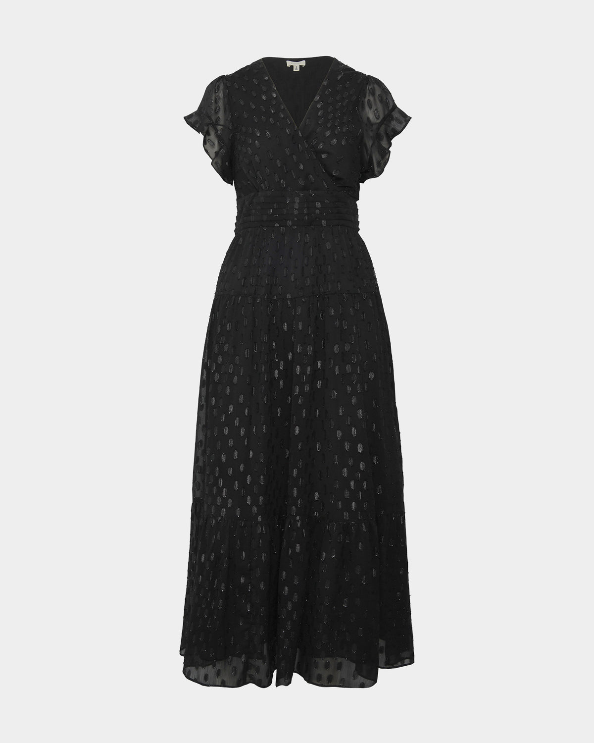 Minda Glitter Maxi Dress in black — product-only view
