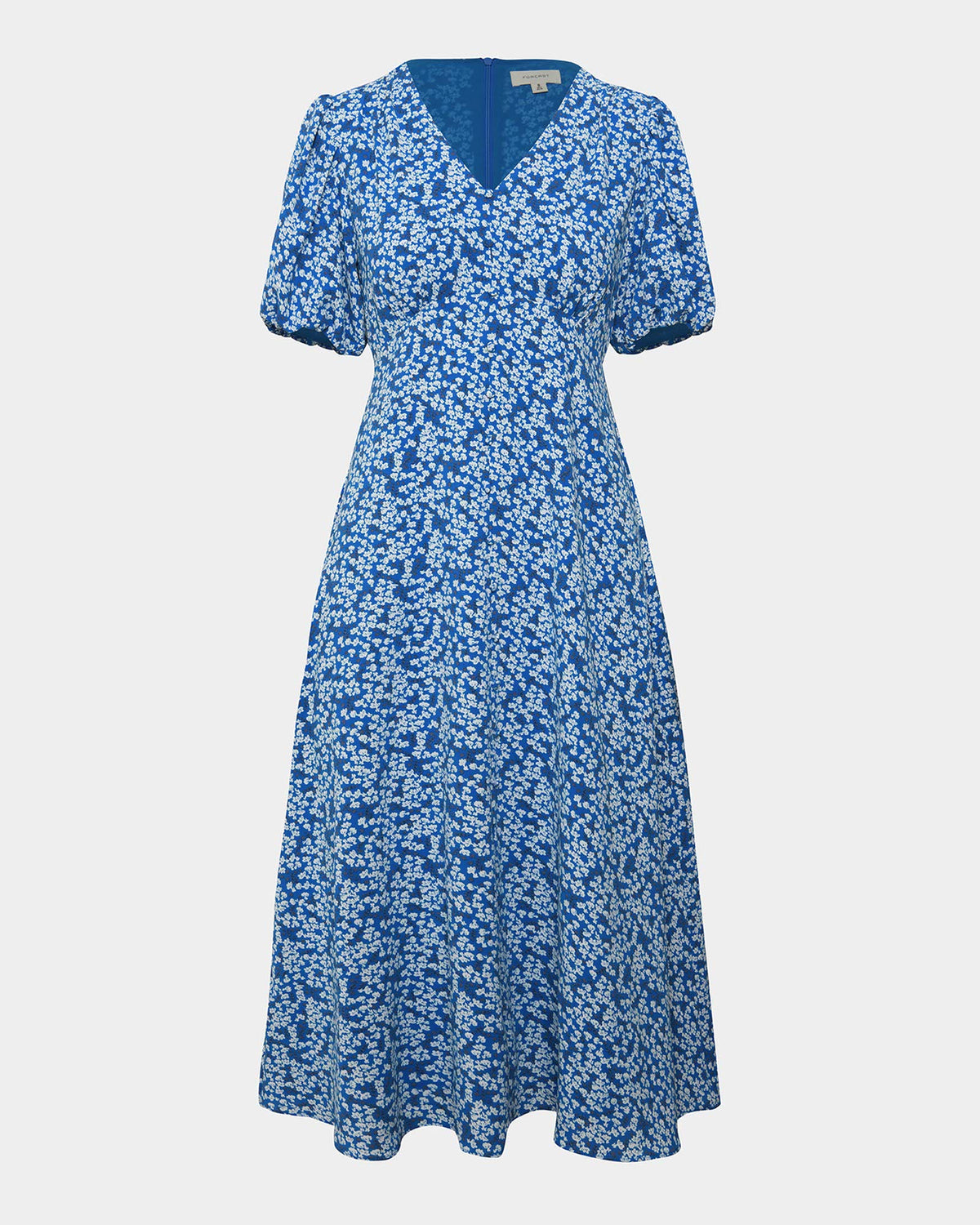 Cora Floral Dress in blue — product-only view