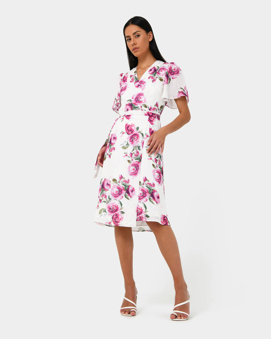 Andrea Floral Wrap Dress