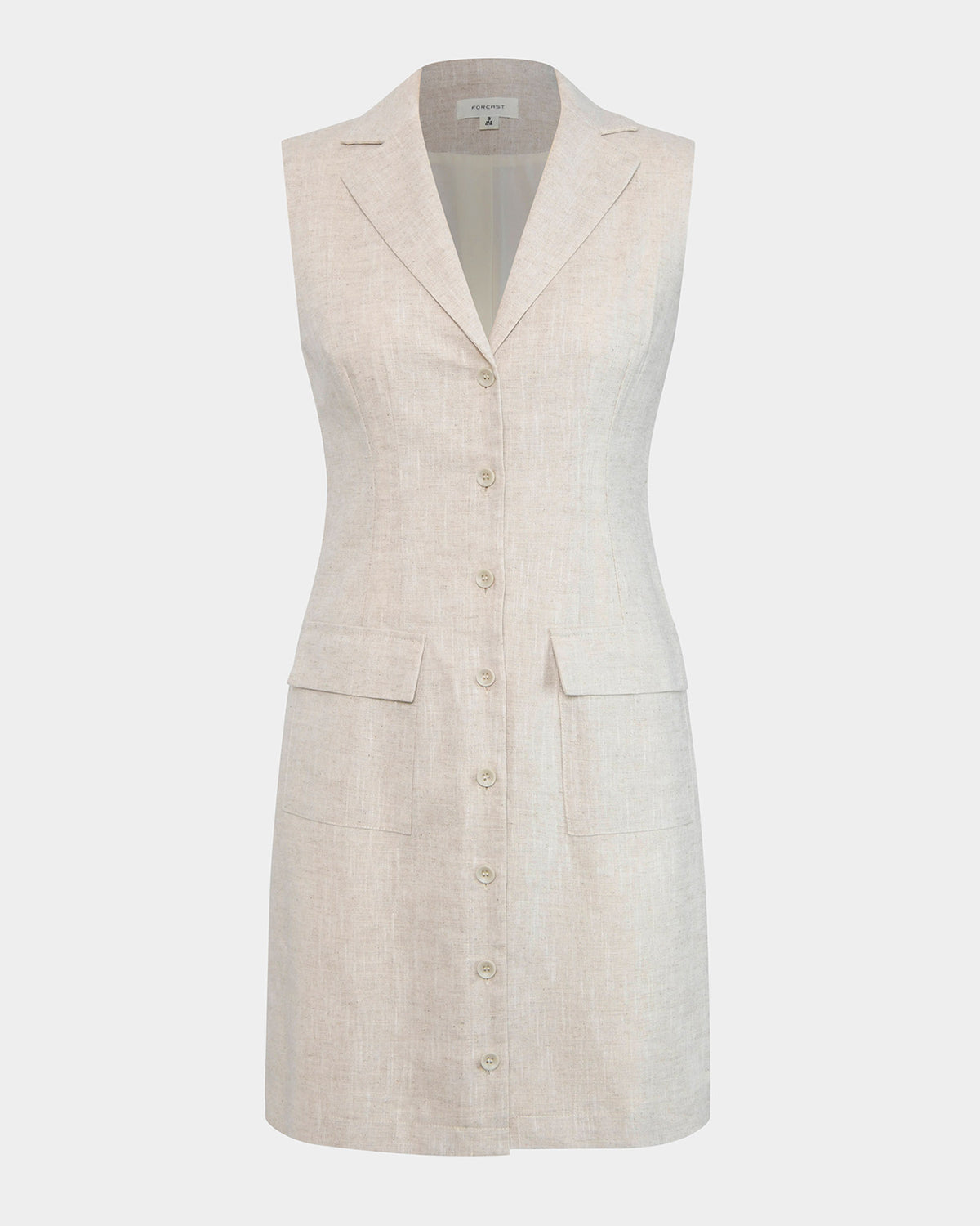 Valeria Buttoned Linen Dress