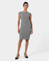 Rein Houndstooth Sheath Dress in multi — full-length view