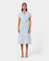Paris Linen Midi Dress